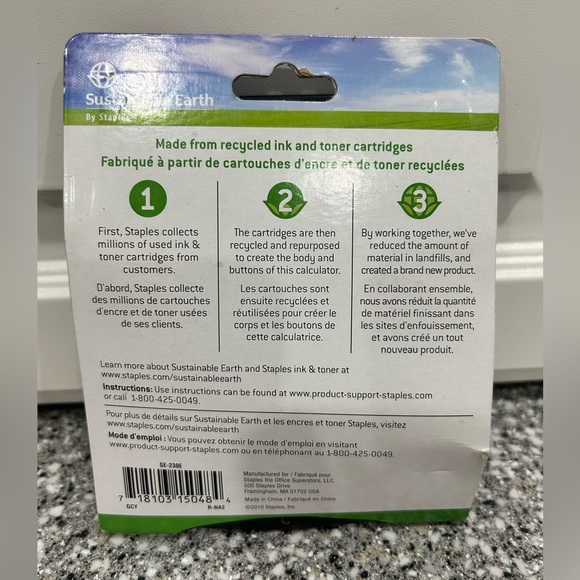 SOLAR POWERED CALCULATOR BY SUSTAINABLE EARTH - Picture 2 of 2